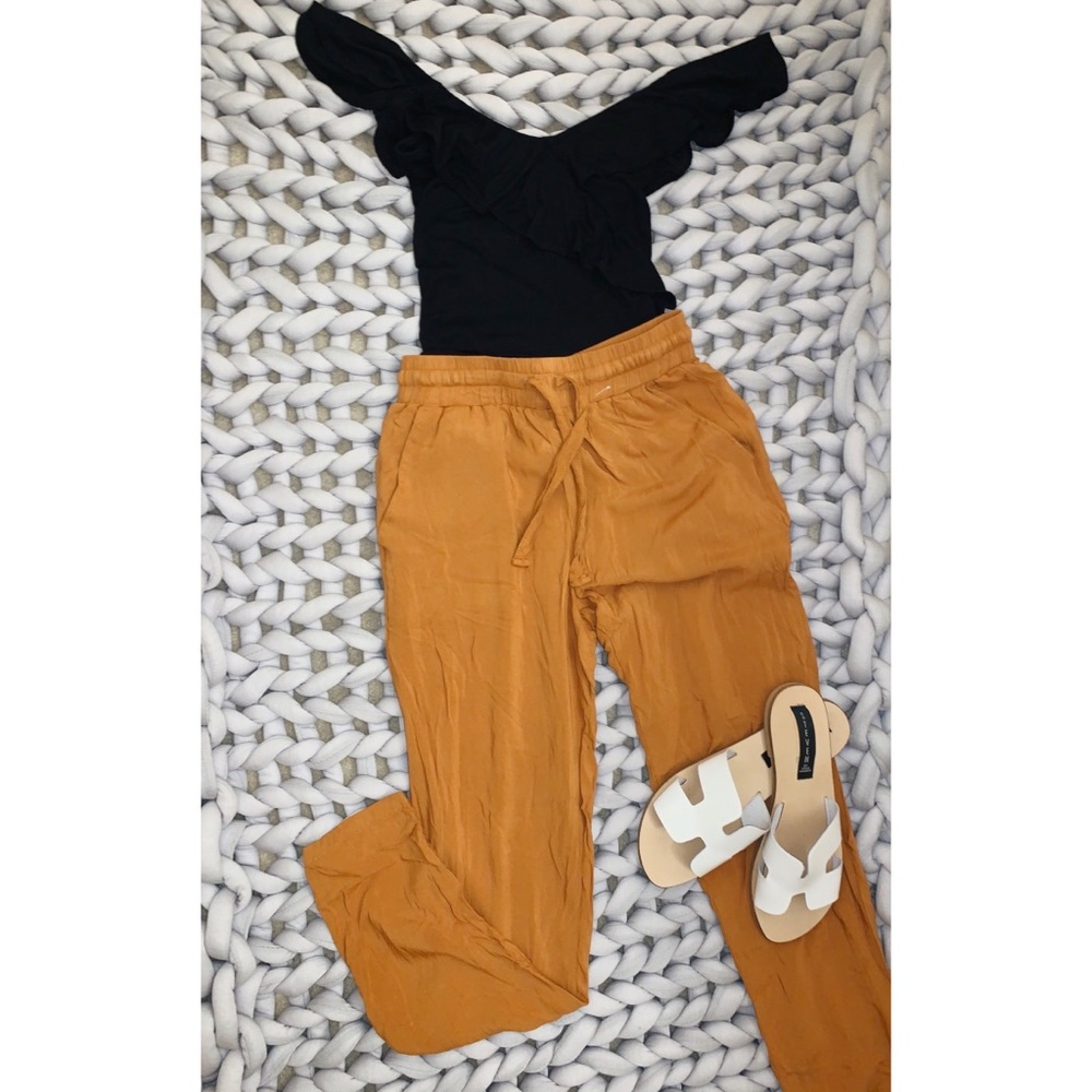 Mustard cloth drawstring pant
